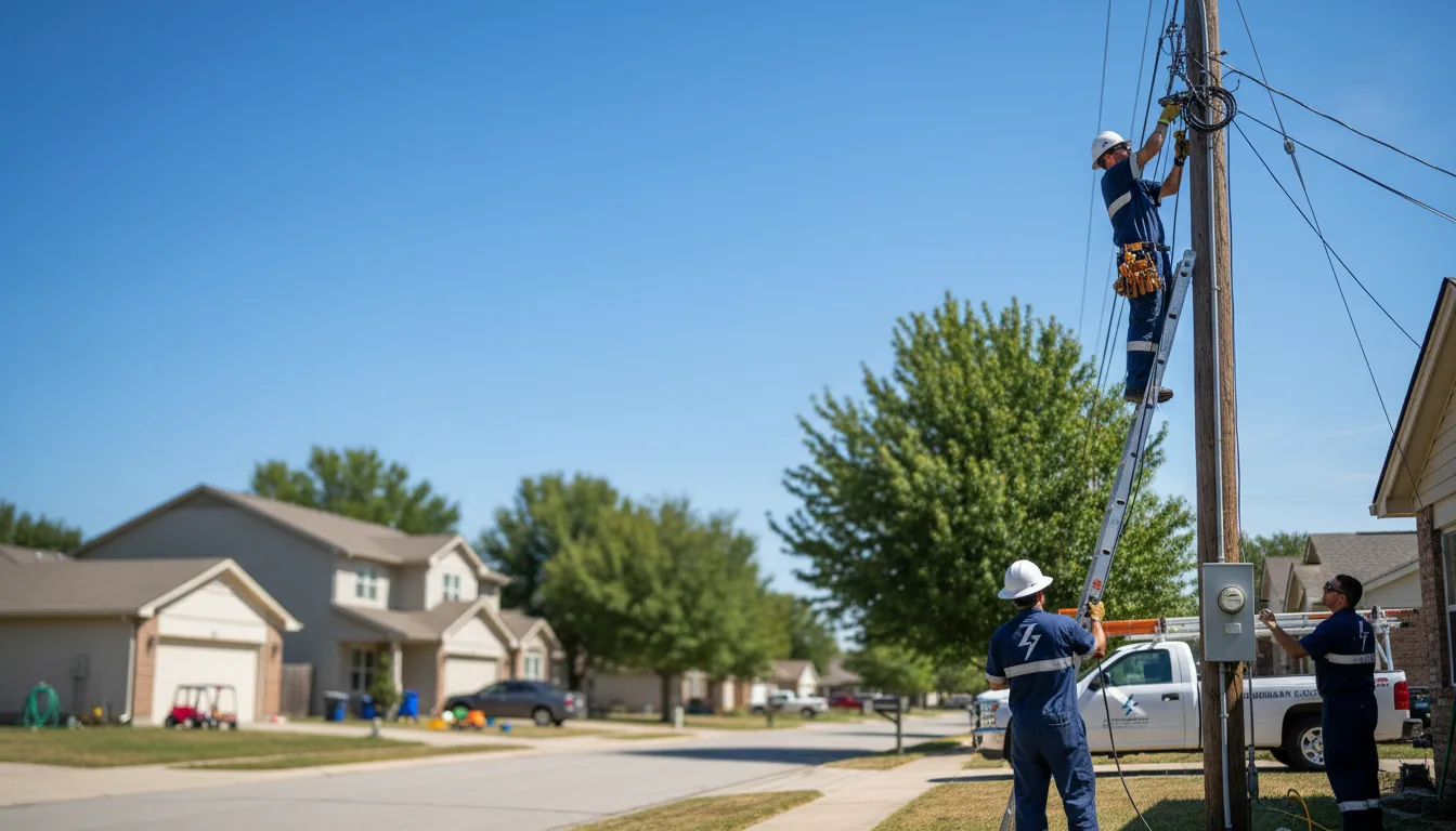 Residential electrician providing installation services in Roans Prairie, TX